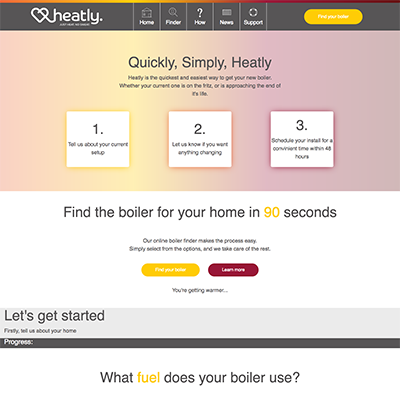 Heatly Website Screenshot